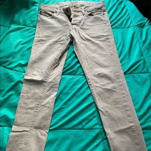 Mens khaki colored Abercrombie & Fitch jeans
